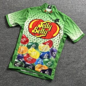 Champion System Jelly Belly Cycling Jersey Mens Medium Green Full Zip Shirt